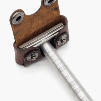 Brown Leather Travel Safety Head Cover