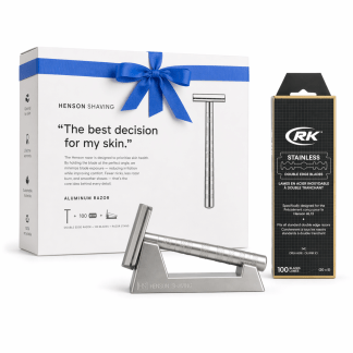 Henson gift set with safety razor and shaving accessories